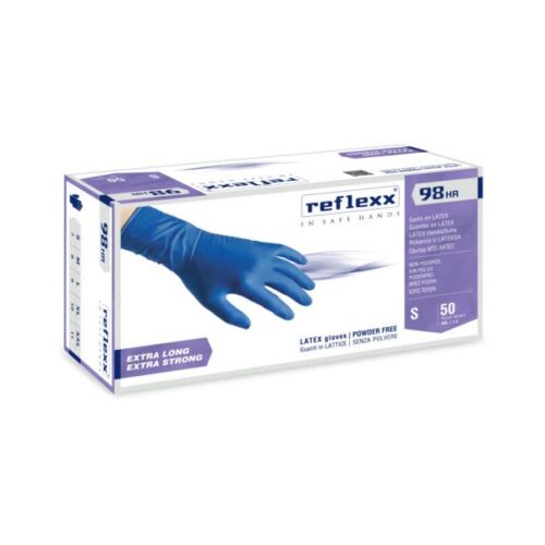 guanti in lattice senza polvere reflexx r98 hr risk pz 50