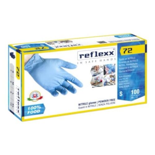 guanti in nitrile monouso senza polvere n72 pz 100 reflexx